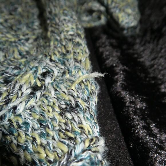 Anthropologie Moth Sweater Cardigan Knit Multicolor Green Yellow Whimsigoth Boho - Picture 11 of 13